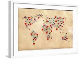 Heart Map 2-Mark Ashkenazi-Framed Giclee Print