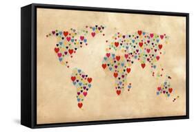 Heart Map 2-Mark Ashkenazi-Framed Stretched Canvas