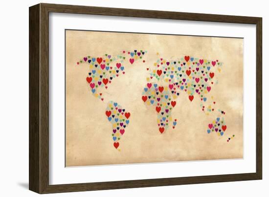 Heart Map 2-Mark Ashkenazi-Framed Giclee Print