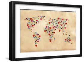 Heart Map 2-Mark Ashkenazi-Framed Giclee Print