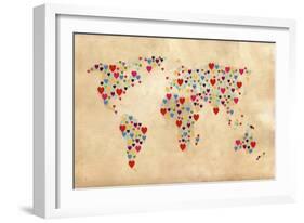 Heart Map 2-Mark Ashkenazi-Framed Giclee Print