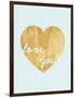 Heart of Gold Love-Miyo Amori-Framed Art Print