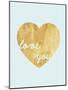 Heart of Gold Love-Miyo Amori-Mounted Art Print