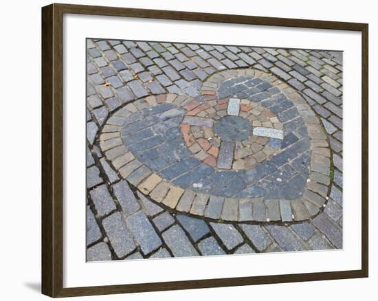 Heart of Midlothian, Royal Mile, Old Town, Edinburgh, Lothian, Scotland, Uk-Amanda Hall-Framed Photographic Print