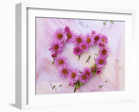 Heart of Pink Asters-Friedrich Strauss-Framed Photographic Print