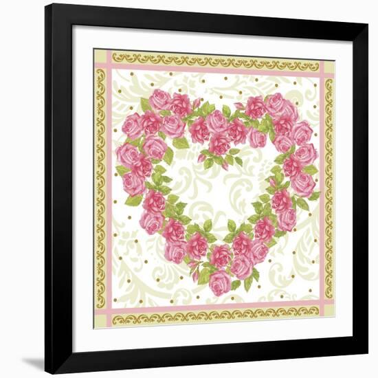 Heart of Roses-Maria Trad-Framed Giclee Print