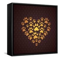 Heart of the Dog Traces.-MastakA-Framed Stretched Canvas