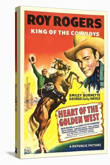 HEART OF THE GOLDEN WEST, Roy Rogers, 1942.-null-Stretched Canvas