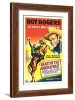 HEART OF THE GOLDEN WEST, Roy Rogers, 1942.-null-Framed Art Print