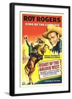 HEART OF THE GOLDEN WEST, Roy Rogers, 1942.-null-Framed Art Print