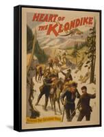 Heart of the Klondike - Across Chilkoot Pass Poster-Lantern Press-Framed Stretched Canvas