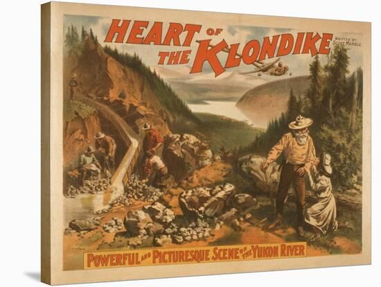 Heart of the Klondike Gold Mining Theatre Poster No.2-Lantern Press-Stretched Canvas