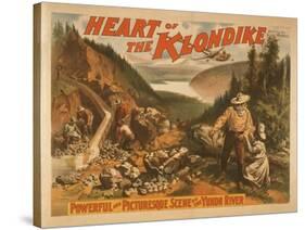 Heart of the Klondike Gold Mining Theatre Poster No.2-Lantern Press-Stretched Canvas