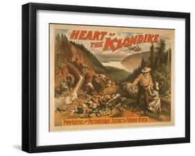Heart of the Klondike Gold Mining Theatre Poster No.2-Lantern Press-Framed Art Print