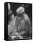 Heart Operation Performed by Surgeons at Hospital-Ed Clark-Framed Stretched Canvas