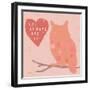 Heart Owl-Lola Bryant-Framed Art Print
