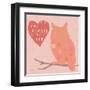 Heart Owl-Lola Bryant-Framed Art Print