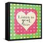 Heart Phrases II-Shelley Lake-Framed Stretched Canvas