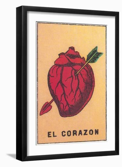 Heart Pierced by Arrow-null-Framed Art Print