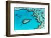 Heart reef in the Great Barrier Reef from above, Queensland, Australia.-Francesco Riccardo Iacomino-Framed Photographic Print