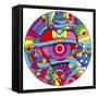 Heart Ribbons-Howie Green-Framed Stretched Canvas