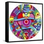 Heart Ribbons-Howie Green-Framed Stretched Canvas