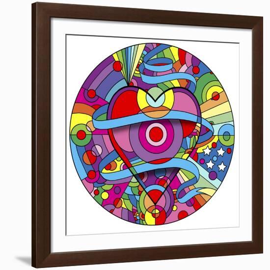 Heart Ribbons-Howie Green-Framed Giclee Print