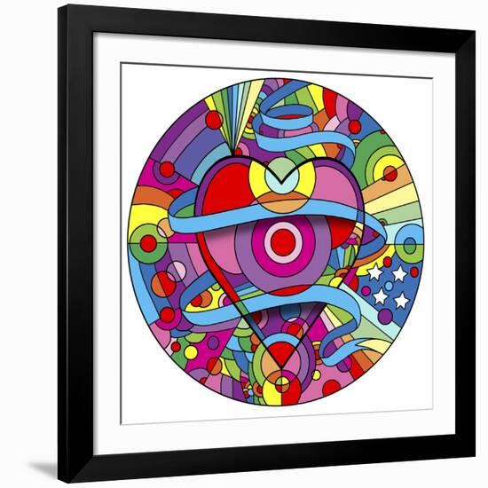 Heart Ribbons-Howie Green-Framed Giclee Print