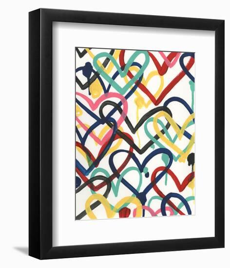 Heart Scribbles II-June Vess-Framed Art Print