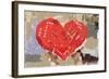 Heart Shape Collage Background, Made Of Magazines And Paper Clippings. Made Myself-donatas1205-Framed Art Print