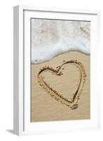 Heart-shape Drawn In Sand-Tony Craddock-Framed Photographic Print