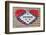 Heart Shape Flag of Arkansas on Brick Wall-vepar5-Framed Photographic Print