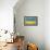 Heart Shape Flag of Ukraine on Brick Wall-vepar5-Framed Stretched Canvas displayed on a wall