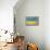 Heart Shape Flag of Ukraine on Brick Wall-vepar5-Mounted Photographic Print displayed on a wall