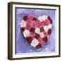 Heart Shape in Red and White Carnations-Alena Hrbkova-Framed Photographic Print