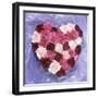 Heart Shape in Red and White Carnations-Alena Hrbkova-Framed Photographic Print