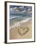 Heart-shape on a Beach-Tony Craddock-Framed Photographic Print