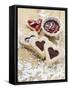 Heart-Shaped Biscuits Filled with Raspberry Jam-null-Framed Stretched Canvas