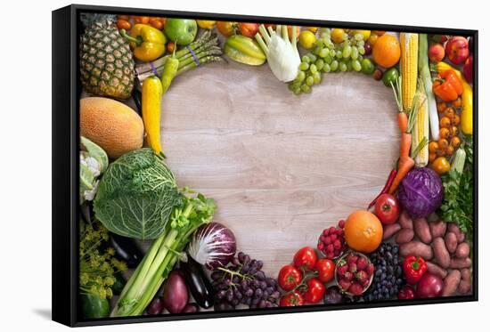 Heart Shaped Food-Romario Ien-Framed Stretched Canvas