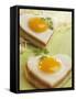 Heart-Shaped Ham and Egg on Toast-Blickpunkte-Framed Stretched Canvas