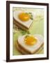 Heart-Shaped Ham and Egg on Toast-Blickpunkte-Framed Photographic Print