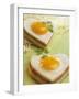 Heart-Shaped Ham and Egg on Toast-Blickpunkte-Framed Photographic Print