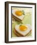 Heart-Shaped Ham and Egg on Toast-Blickpunkte-Framed Photographic Print