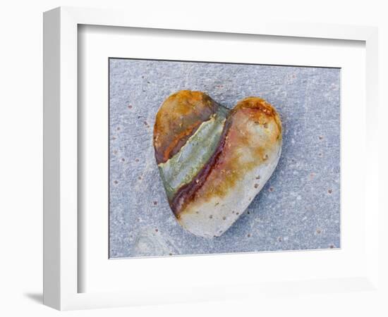 Heart-Shaped Pebble, Scotland, UK-Niall Benvie-Framed Photographic Print