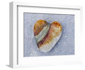 Heart-Shaped Pebble, Scotland, UK-Niall Benvie-Framed Photographic Print