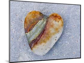 Heart-Shaped Pebble, Scotland, UK-Niall Benvie-Mounted Photographic Print