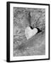 Heart Shaped Rock, Sradled in Larger Rock-Janell Davidson-Framed Photographic Print