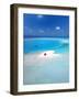 Heart shaped sandbank, The Maldives, Indian Ocean, Asia-Sakis Papadopoulos-Framed Photographic Print