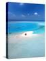 Heart shaped sandbank, The Maldives, Indian Ocean, Asia-Sakis Papadopoulos-Stretched Canvas