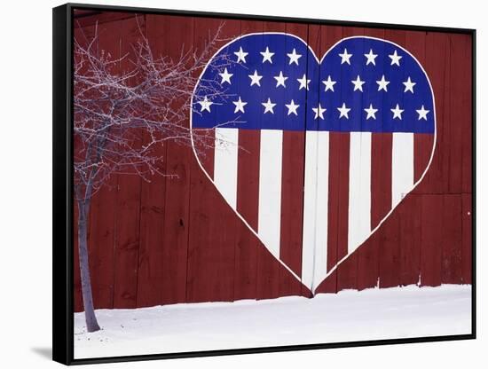 Heart-Shaped Stars and Stripes-Terry Eggers-Framed Stretched Canvas